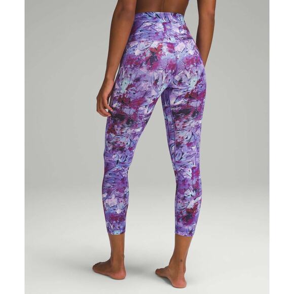 Lululemon Align High-Rise Leggings Pants 25" Iridescent Floral Multi Purple 6 - Picture 2 of 10